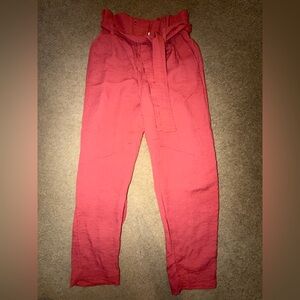 a new day Women's Burnt Orange Paperbag Waist Pants
